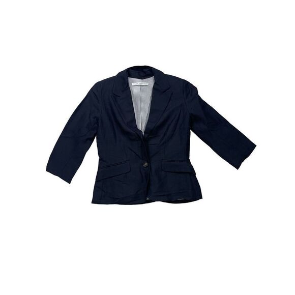 Ulla Johnson Navy ¾ Sleeve One Button Front Blazer Women’s Jacket Size 4 - Picture 1 of 7